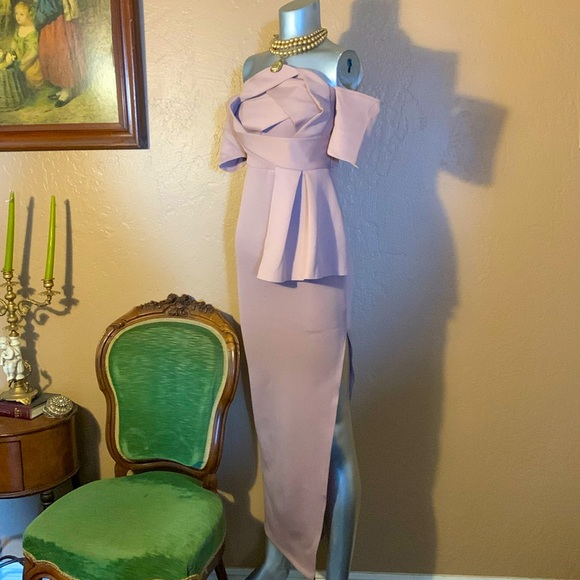 NWT ASOS Lavender/Blush Draped Midi Dress.  Sz 2 - Picture 1 of 5